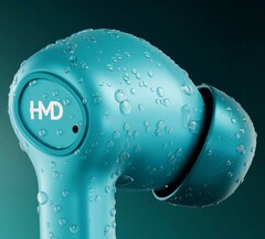 HMD Global's latest earbuds are available in silver and blue. (Image source: HMD Global)