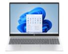 HP's OmniBook 5 AI 16, here in the Glacier Silver colorway, ships with a FHD IR webcam (Image source: HP)