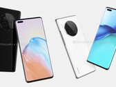 The Mate 40 series looks like a cross between the designs of the Mate 30 and P40 series. (Image source: @OnLeaks)