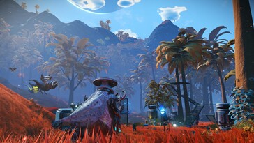 An image showing a planet in No Man's Sky.