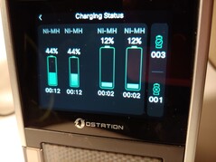 Charging status displays cell type, charge level, charge time, and charged and bad cell counts. (Image source: Notebookcheck)