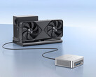 The Peladn WO5 has an USB4 port. Pictured: the mini PC connected to an eGPU setup.