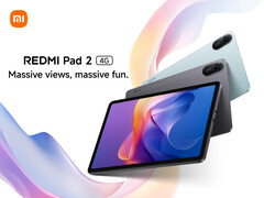 The Redmi Pad 2 will be available in at least two colour options at launch. (Image source: Xiaomi)