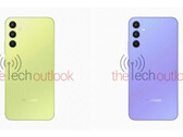 Some new Galaxy A34 renders. (Source: The Tech Outlook)