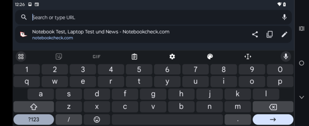 Keyboard horizontal