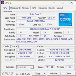 CPU-Z Main