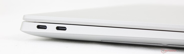 Left: 2x USB-C Thunderbolt 4 w/ DisplayPort 2.1 + Power Delivery