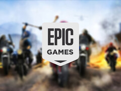 Racing Redemption harks back to the classic Road Rash series, Epic Games logo pictured. (Image source: Epic Games Store - edited)