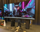 The Gigabyte AORUS MO34WQC is one of the monitors rumoured to feature Samsung Display's new 34-inch QD-OLED panel. (Image source: TFTCentral)