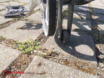 But unusable for rolling the bike on uneven surfaces