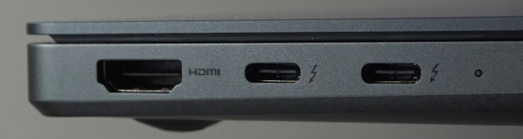 Left: HDMI 2.0, two Thunderbolt 4 ports