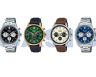 From left to right, Casio Edifice EFR-575D-1A, EFR-575CL-3A, EFR-575L-7A, and the EFR-575D-2A. (Image source: Casio)