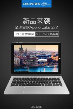 Chuwi's Hi13 2-in-1 sports a 3000 x 2000 resolution and a keyboard dock, much like the Surface Book. (Source: Chuwi)