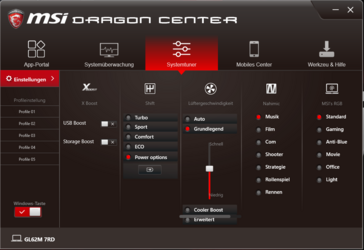 The option "basic" allows basic configuration of the fan speed.