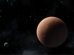 An image showing Pluto and its natural satellite. (Image source: Freepik)