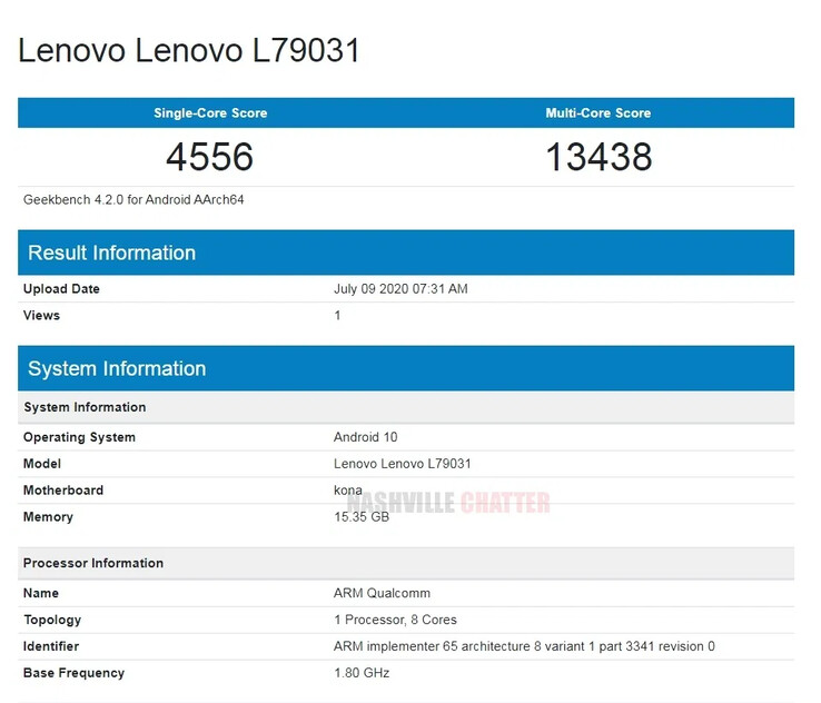The "16GB Legion Phone" on Geekbench 4. (Source: Geekbench via NashvilleChatter)