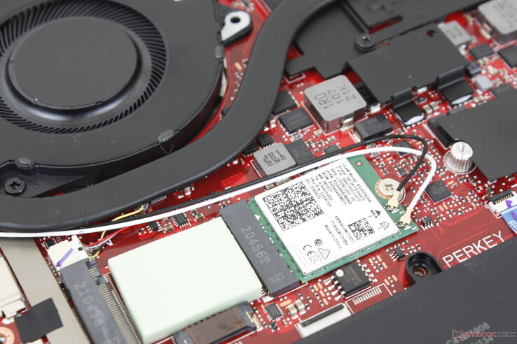 Asus likes to hide the M.2 WLAN module underneath the M.2 SSDs