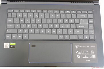 Keyboard layout has a lot in common with the MSI GS65
