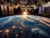 On February 12, NASA will broadcast live from the ISS for the first time. (Image source: DallE3)