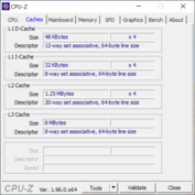 System info CPU-Z Cache