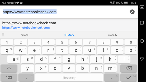 Keyboard landscape mode