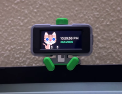 The WebScreen has a 2-inch AMOLED display. (Image source: nishad2m8 / YouTube)