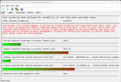 The first run of our test sequence shows even higher latencies.