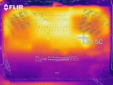 Heat generation bottom side (idle)