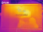 Heat distribution at idle - bottom size