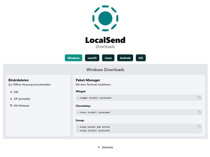Apps for every platform (picture source: screenshot website)