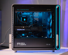 RGB-lit liquid cooling comes standard in the Area-51 PC. (Image source: Alienware)