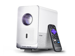 The Aurzen Eazze D1R Cube ships with a Roku TV remote. (Image source: Aurzen)