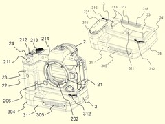 Active cooling grip for Canon mirrorless cameras (Image Source: Japan Patent Platform)