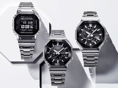 The three models in the new Casio G-Shock Black Tone full metal series, pictured. (Image source: Casioblog)