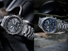On the left, we have the Citizen Promaster Sky JV2006-55H watch, and the Citizen Promaster Sky JV2000-51L watch on the right (pictured). (Image source: Chrono24/Citizen)