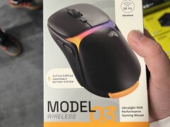 Glorious Model O3 gaming mouse leak box details. (Image source: @therightclicks on X)