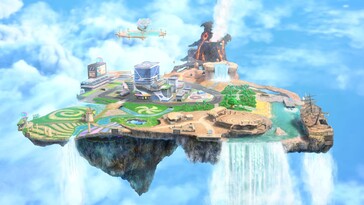 City Trial mode area shown in Kirby Air Riders (Image source: Nintendo)