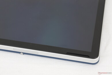 Front-facing Bang & Olufsen stereo speakers are along the touchscreen bezels instead of on the edges