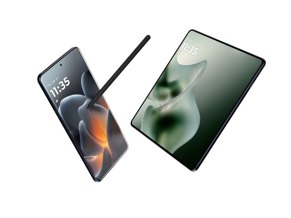 The Moto Pen Ultra alongside the Motorola Signature and Razr Fold. (Image source: Motorola)