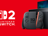 The Nintendo Switch 2 console pictured to the right of its logo