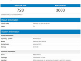 Samsung SM-J800FN benchmark (Source: Geekbench)