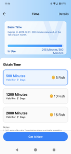 Book additional minute packages