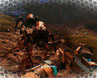 StarRupture screenshot shows player fighting an alien enemy