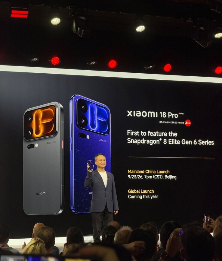 During the Snapdragon Summit, Xiaomi confirmed the global launch of the Xiaomi 18 Pro this year.
