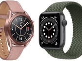Glucose monitoring could be coming to future Samsung and Apple smartwatches. (Image source: Samsung Galaxy Watch 3/Apple Watch Series 6).