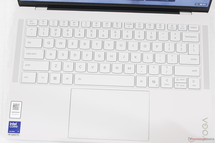 Keys have noticeably crisper feedback than a lesser IdeaPad model while the haptic clickpad (~12 x 7.5 cm) is relatively quiet and on the softer side when pressed