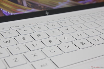 Keys have sharp, loud feedback but a relatively shallow travel depth