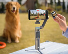 The Osmo Mobile 8P and DJI's new magnetic viewfinder accessory.