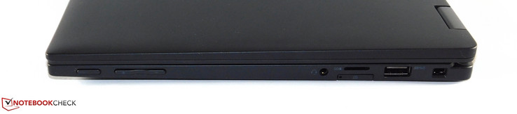 3.5 mm combined stereo jack, MicroSD card reader, SIM slot, USB 3.0 Type-A, Kensington lock