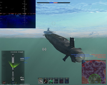 Silent Thunder surfacing submarine